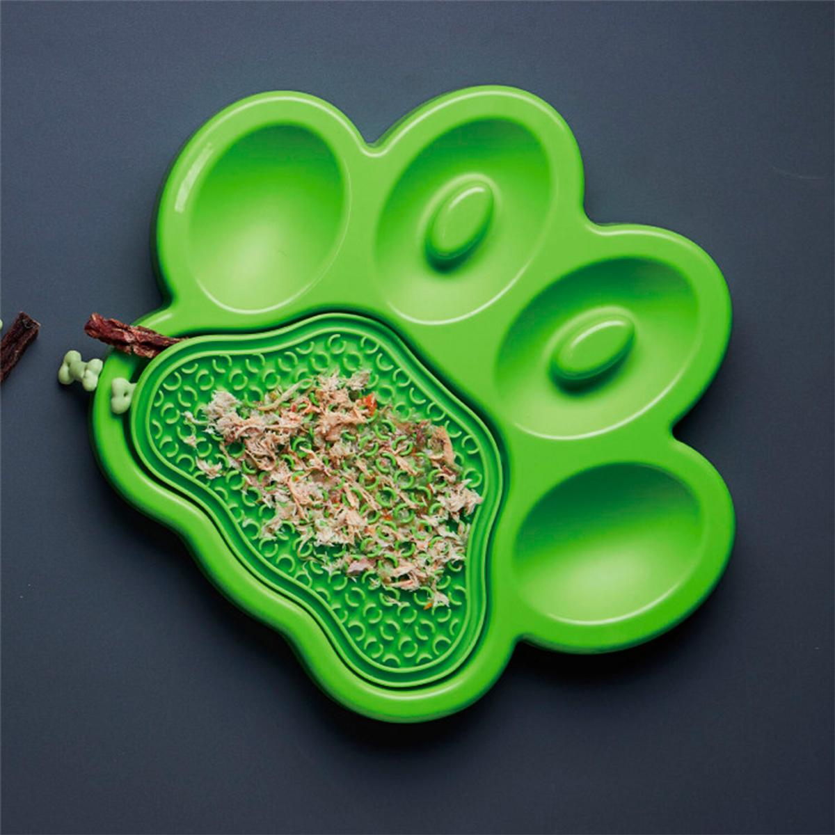 Alfombra De Lamer Petdreamhouse Paw 2 En 1 Verde Alimentador Lento Y Almohadilla